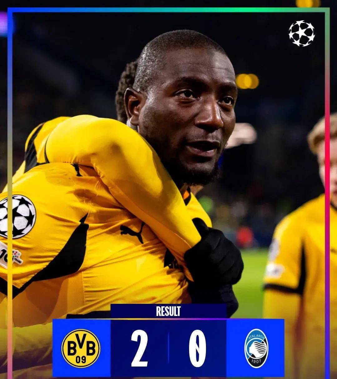 2-0、2-5!多特胜亚特兰大,尤文惨败,意甲欧战就靠国米?